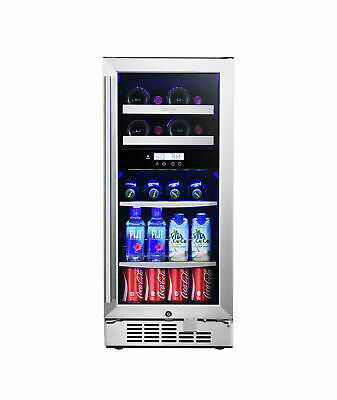 Titan Products 8 Bottle Dual Zone Built-In Wine Cooler
