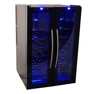 NewAir AW-320ED 32-Bottle Dual Zone Thermoelectric Wine Cooler Black