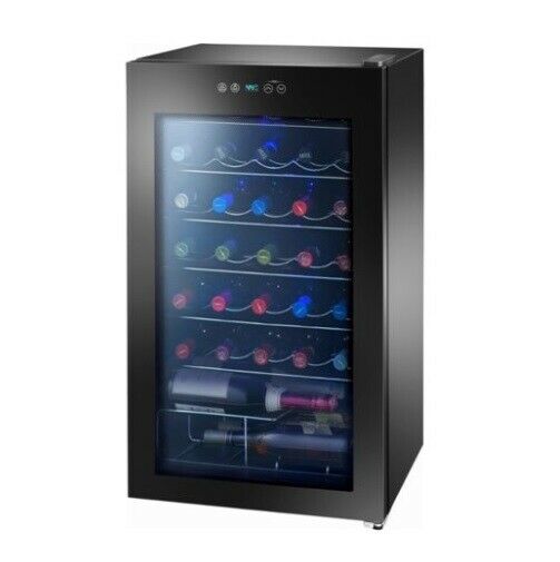 Wine Cooler Premium Interior LED Light Touch Control LED Display Cool 34 Bottle