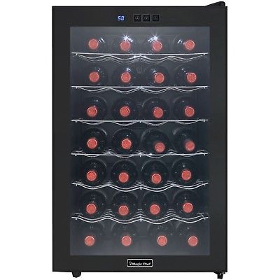 Magic Chef 28 Bottle Single Zone Freestanding Wine Cooler