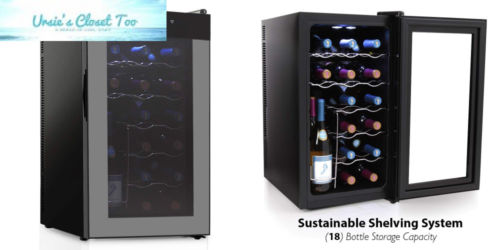 NutriChef 18 Bottle Thermoelectric Red And White Wine Cooler/Chiller,...
