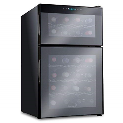 Ivation 24 Bottle Dual Zone Thermoelectric Red & White Wine Cooler/Chiller Top 2
