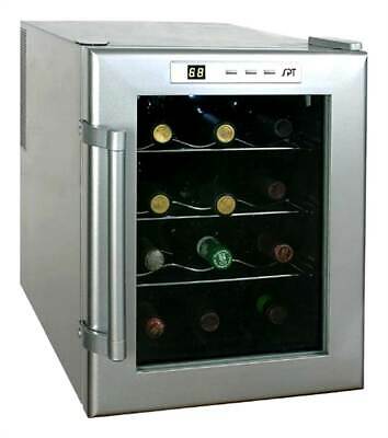 12-Bottle Wine and Beverage Cooler with Platinum Color Finish [ID 24266]