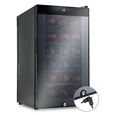 Ivation 18 Bottle Thermoelectric Wine Cooler/Chiller - Door Lock - Counter Top &