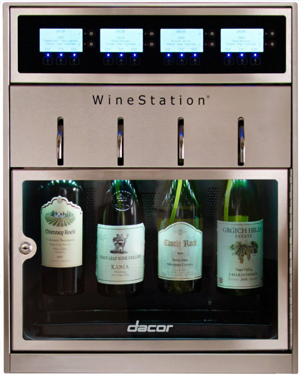 Dacor DYWS4 Heritage 20 Inch 4-Bottle Wine Storage w/LCD Controls in Stainless