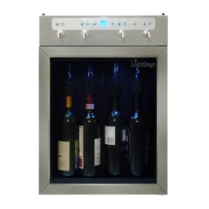 Vinotemp Four Bottle Wine Dispenser - Stainless Steel
