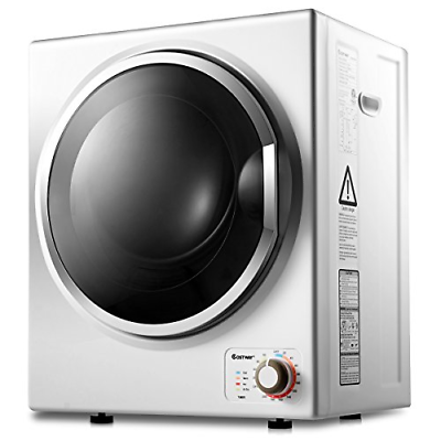 Costway Tumble Dryer Electric Compact Stainless Steel Clothes Laundry Dryer