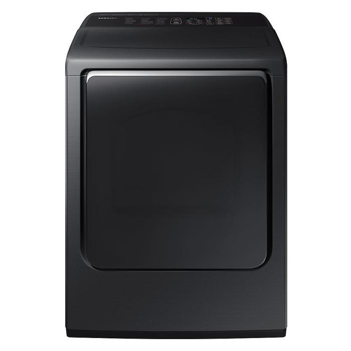 Samsung Electric Dryer 7.4 cu. ft. with Steam in Black Stainless DVE54M8750V