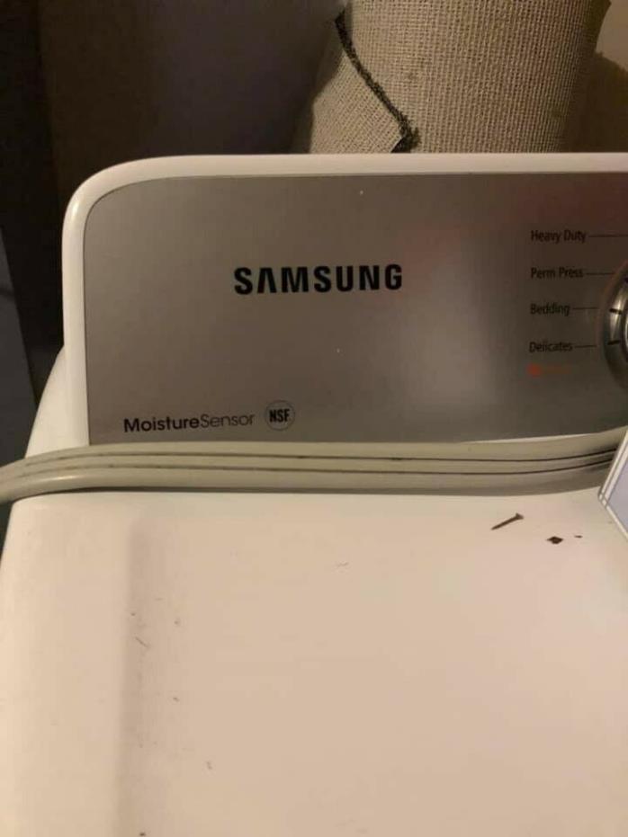 Dryer Electric Appliance Front load Samsung white working works great