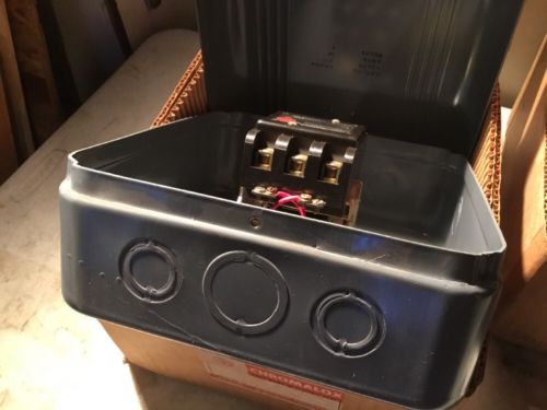 Vintage CHROMALOX 600V Panel Box 50 Amp Electric Heat Base Board Control  Parts