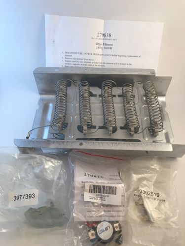 Dryer Heating Element & Fuse for 279838, 279816, 3392519 Whirlpool Kenmore Roper