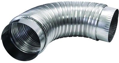 Everbilt 4 inx 2 ft Semi Rigid Aluminum Duct Collars Silver Durable Installation