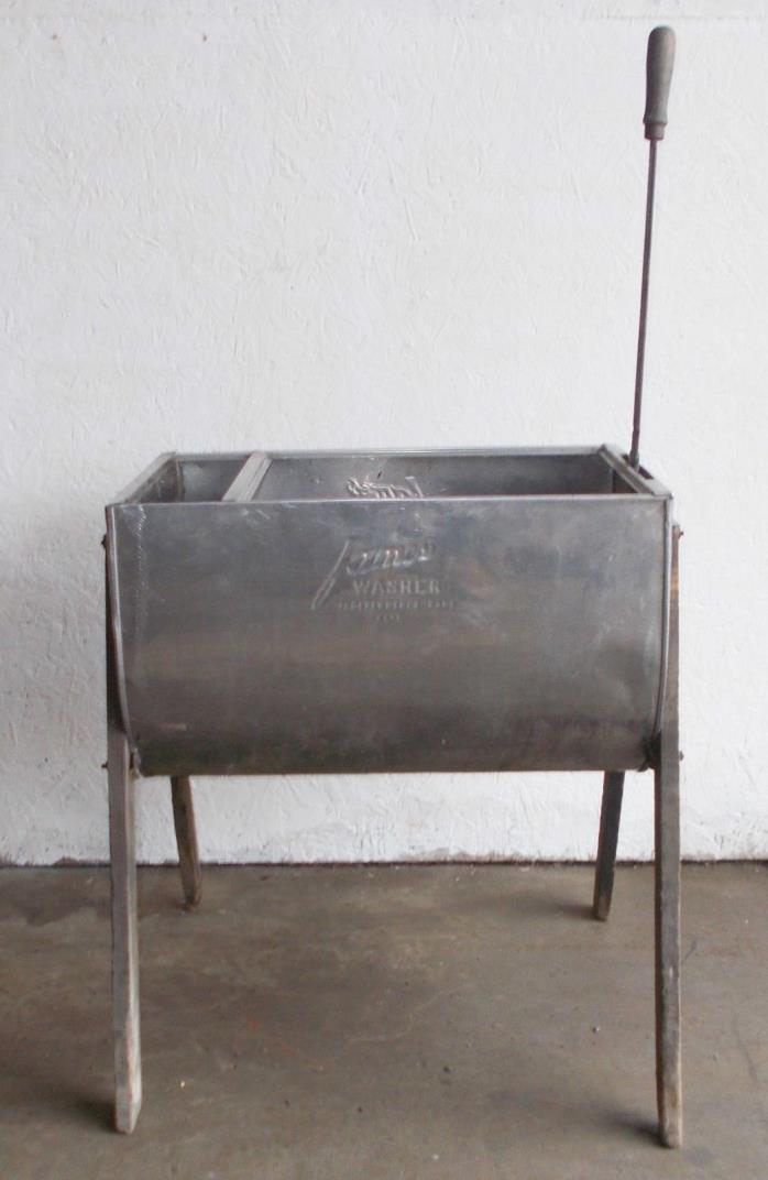 James Hand Washer Washing Machine Vintage Antique Planter Primitive Decor