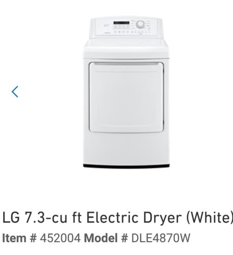 Electric dryer new LG DLE 487