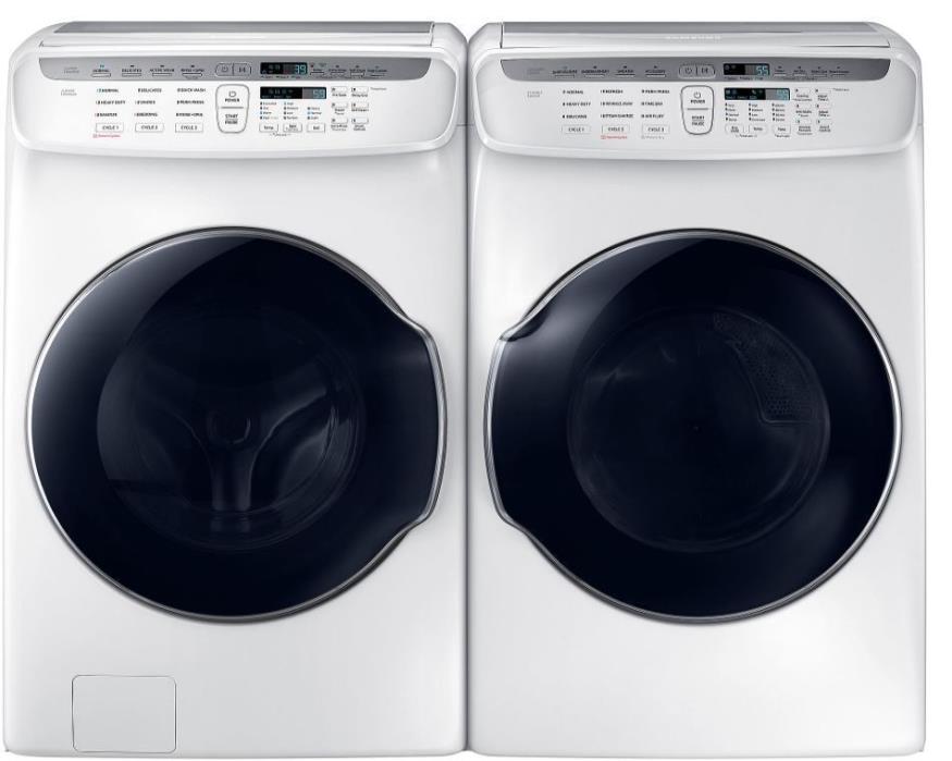Samsung FlexWash Side-by-Side Washer & Dryer -  WV55M9600AW and  DVE55M9600W
