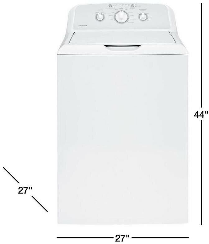 Top Load Washing Machine Stainless Steel Tub 3.8 Cu. Ft. White Washer