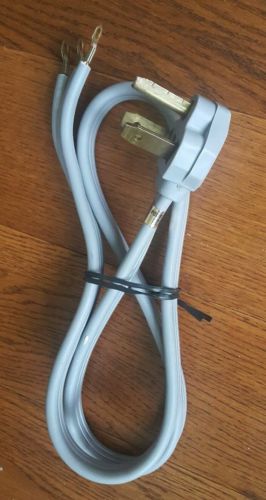 GE Electric RANGE and DRYER 3-Wire 4 ft Power Cord 30A Amp 125/250V UL listed