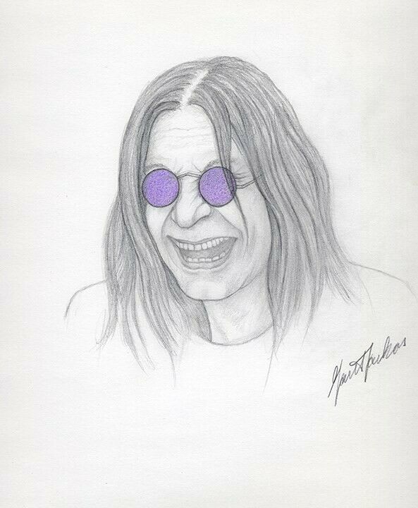 Ozzy Osbourne pencil drawing