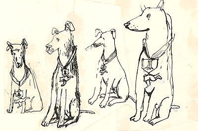 Brian Liddle - Contemporary India Ink, Illustrations of Rats and Dogs