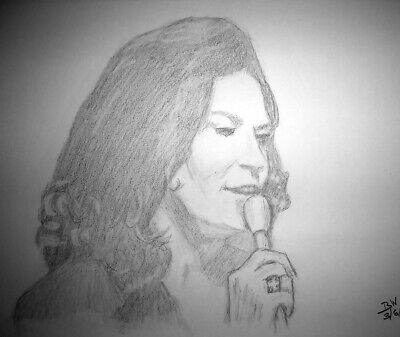 LORETTA LYNN COAL MINERS DAUGHTER KENTUCKY GRAPHITE COUNTRY MUSIC PENCIL DRAWING