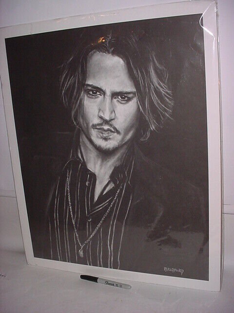 Johnny Depp Portrait Art Print by BRADFORD J. SALAMON