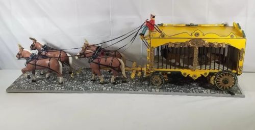 Vintage Folk Art Wooden Circus Animal Cage Wagon (Miniature Circus Collection)