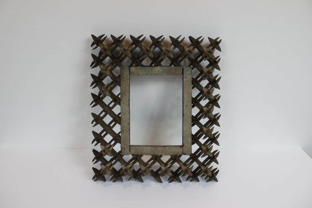 Antique Tramp Art Crown of Thorns Picture Frame