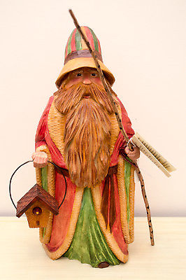 USA-Made Hand-Carved Old-World Santa Rudy by Southern Highland Craftsman Apelian