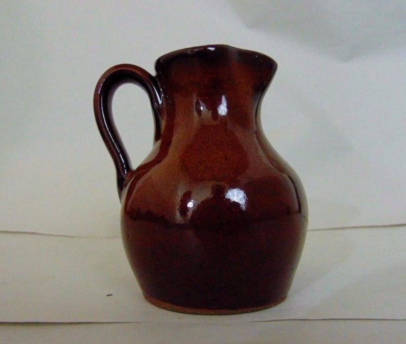 DON CRAIG JUGTOWN WARE SOUTHERN PRIMITIVE FOLK ART MINI PITCHER SHJ