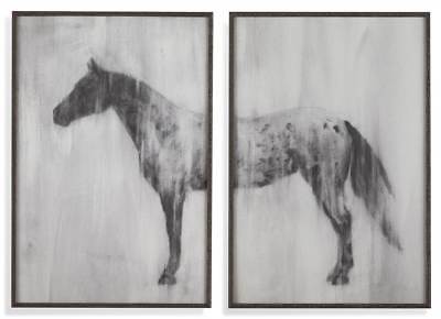 Appaloosa Piptych Framed Art in Charcoal [ID 3476714]