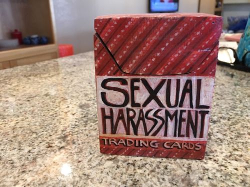 Caw Roberts Original Signed Sexual Harassment Trading Cards Art