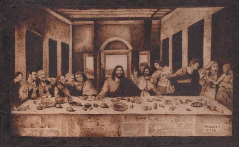 The Last Supper Wood Burned Art Hand Done