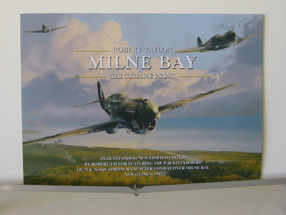 Milne Bay 75 76 Squadron Kittyhawks RAAF Robert Taylor Aviation Art Brochure