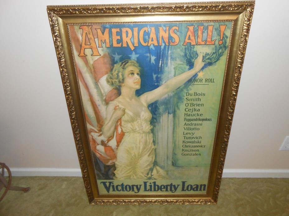 Original WW1 1919 American Victory Liberty Loan Poster Howard Chandler Christy