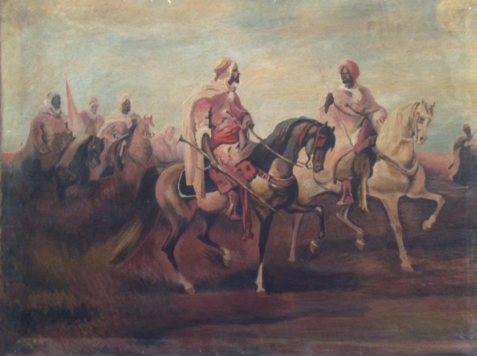 Adolf Schreyer Oil Painting Horsemen.