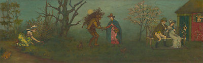 Interesting 19th Century Oil - Fairy Tale Scenes