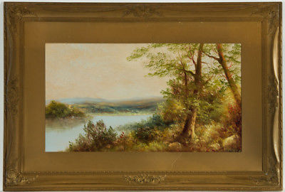 Gilt Framed Early 20th Century Oil - River Landscape
