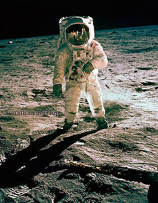 1969 NASA Apollo 11 Moon Landing Aldrin Armstrong Walk Hasselblad Photo Print