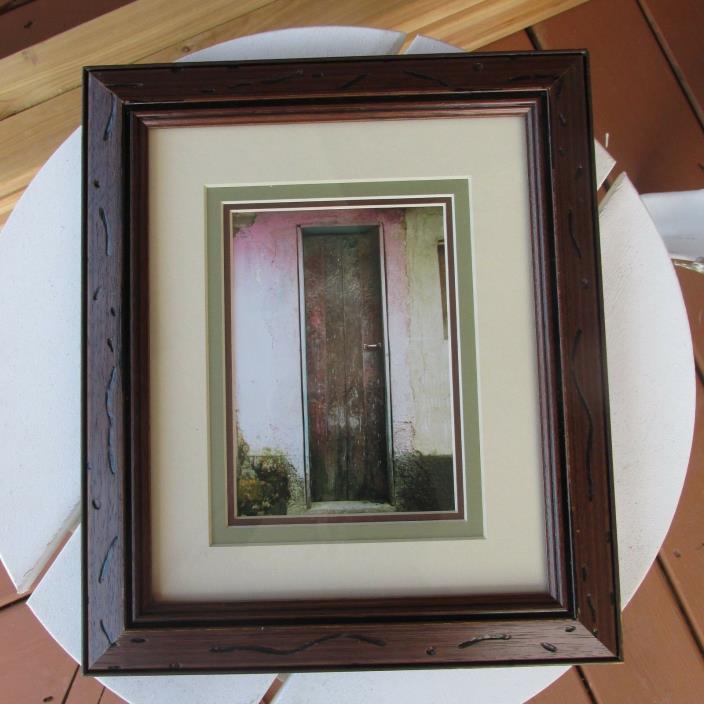5 X 7 framed photograph THIRD WORLD WOODEN DOOR