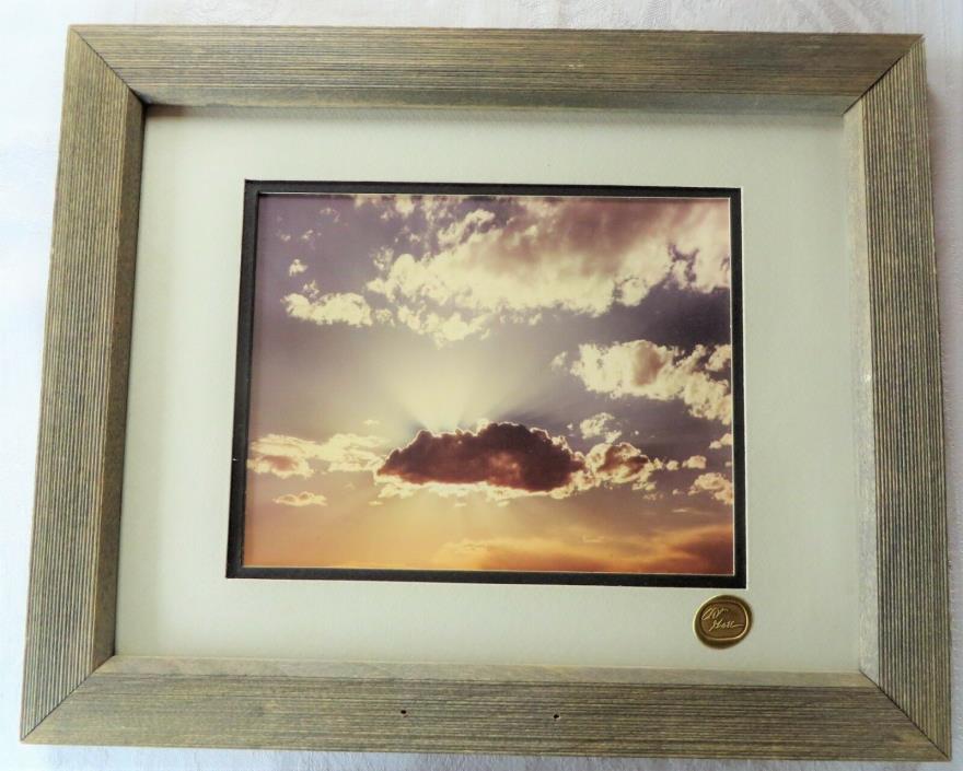 Art Gore Photograph Art Original Natural Wood Frame Clouds Sunray