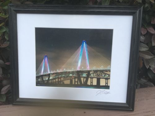 Charleston Ravenel Grace Pearman Bridge Framed Photo Art
