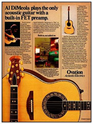 Ovation Acoustic Guitar POSTER - Promo Ad - Al DiMeola Return to Forever