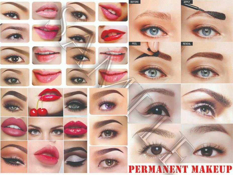 Microblading Semi Permanent Makeup Microshading 3D Embroidery Eye Brows Poster