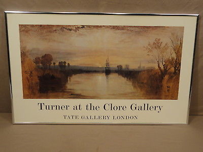 RARE VTG JMW TURNER CLORE TATE GALLERY POSTER CHICHESTER CANAL PAINTING PRINT