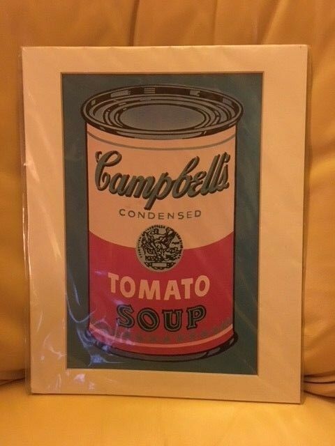 Andy Warhol Campbell's Tomato Soup Matted 14x11 Poster Pop Art The Factory