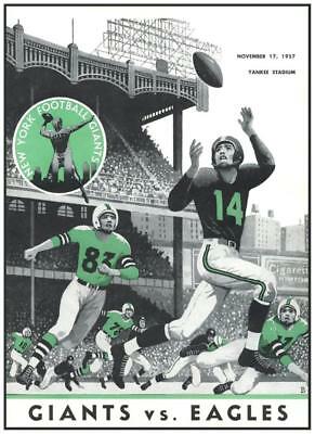 Philadelphia Eagles vs NY Giants  *LARGE POSTER*  1957 Football NFL print