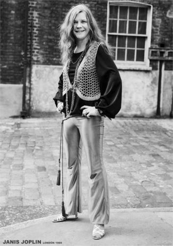 Janis Joplin London 1969 B/W   Poster