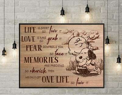 Sn0opy Life Is Short You Only Get One Life So Live It Landscape Poster No Frame