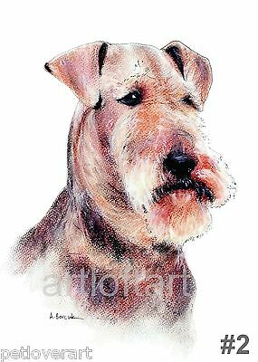 AIREDALE TERRIER #2 DOG Art Print SIGNED  A Borcuk PAINTING