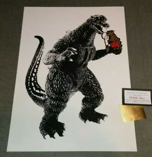 DEATH NYC open edition art print 45x32cm tokyo japan lizard godzilla grenade COA